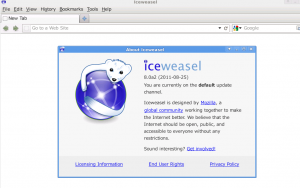 unable to add iceweasel to launchbar