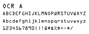 OCR-B フォント At Softelメモ